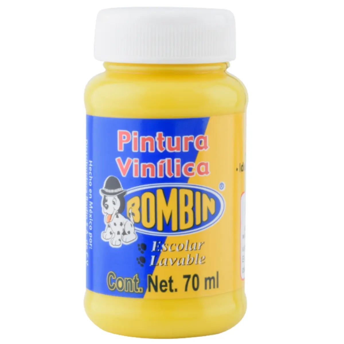 BOMBIN - Pintura vinílica Amarillo|#f8db1f|mate|?|?| / 70 ml - bombin