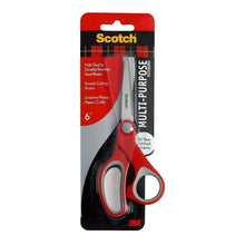Tijeras Multiusos Scotch 3m 6 Pulgadas Acero Inoxidable Roja - 3M - empaque