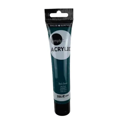 Pintura Acrílica Tubo Simply Daler Rowney 75ml Elegir Color Verde Oscuro - daler rowney