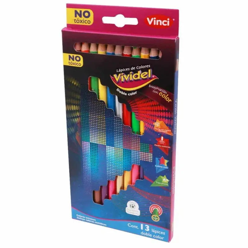 Lapices Dobles de Color 26 Colores Vinci Vividel 4mm 13 Piezas - Vinci - detalle