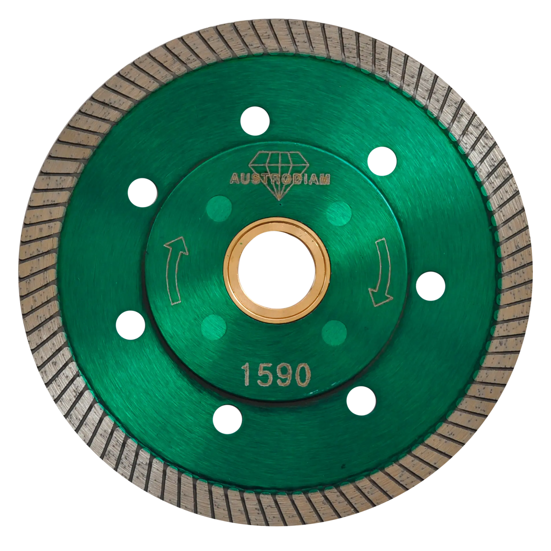 1 Disco de diamante tipo D.D.T. de 100 x 1 x 22.2 mm VERDE PLATA Austrodiam (OPORTUNIDAD) - Austrodiam