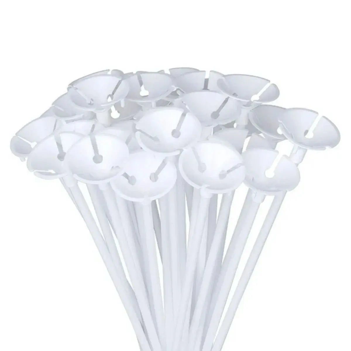 100pz Porta Globos Paquete Copas Varas 40cm Transparentes - GLOBO PAYASO