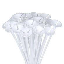 100pz Porta Globos Paquete Copas Varas 40cm Transparentes - GLOBO PAYASO