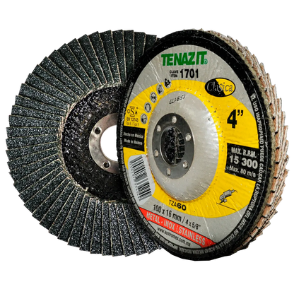 5pz Disco Laminado Esmerilado Tenazit 1701 G60 100x15.9mm - Austromex