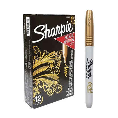 Marcadores Permanentes Sharpie Metálico Oro 12 Piezas - Sharpie