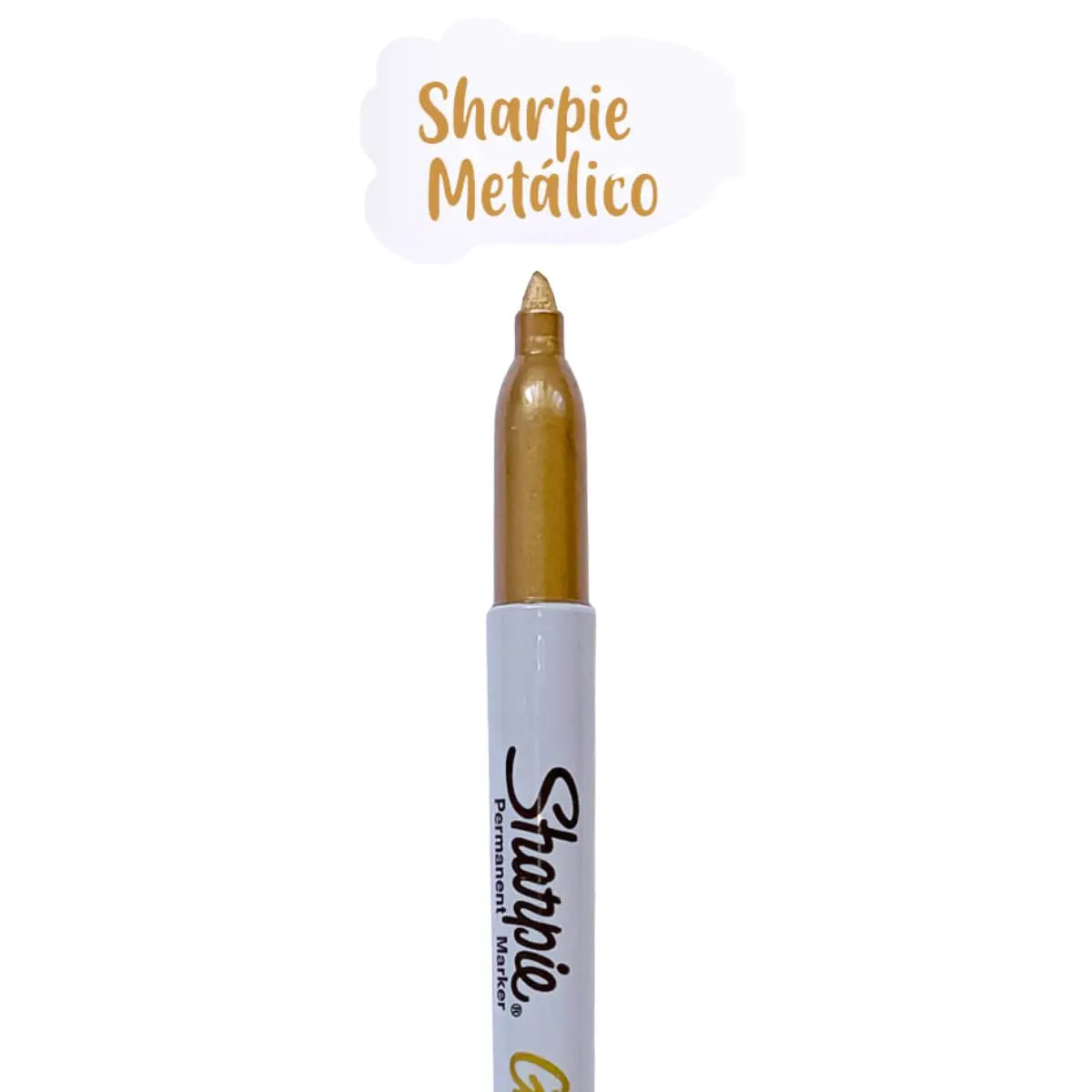 Marcadores Permanentes Sharpie Metálico Oro 12 Piezas Sharpie