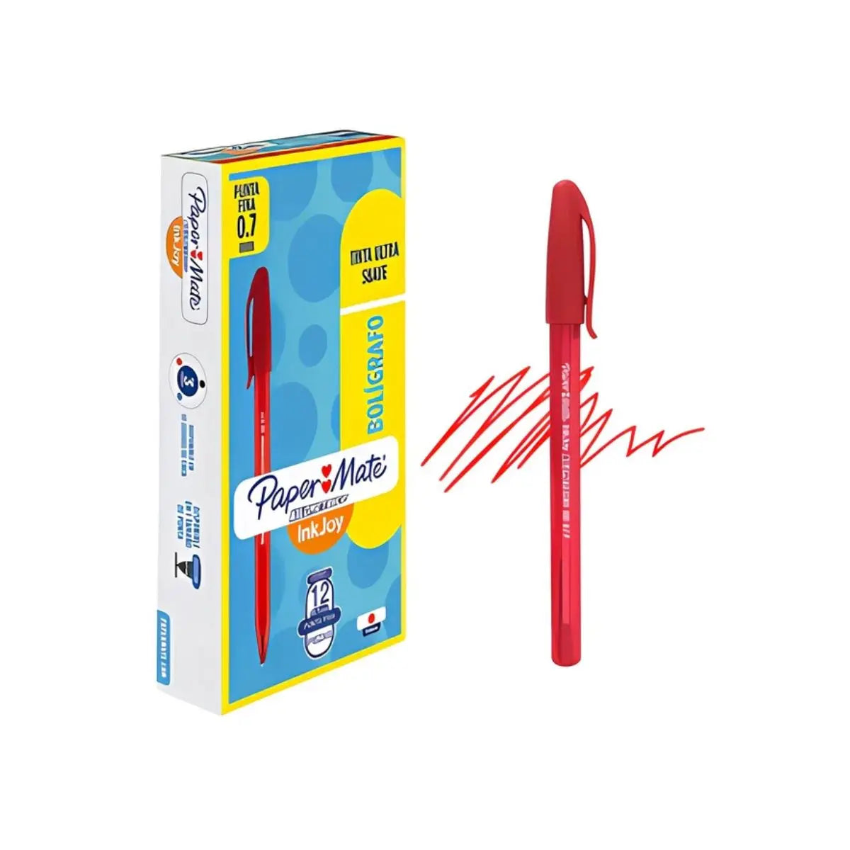 Bolígrafo Paper Mate Tinta Roja 12 Piezas - Papermate