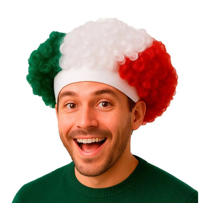 Peluca Rizos For Promotional Tricolor Mexico - For Promotional - vista lateral
