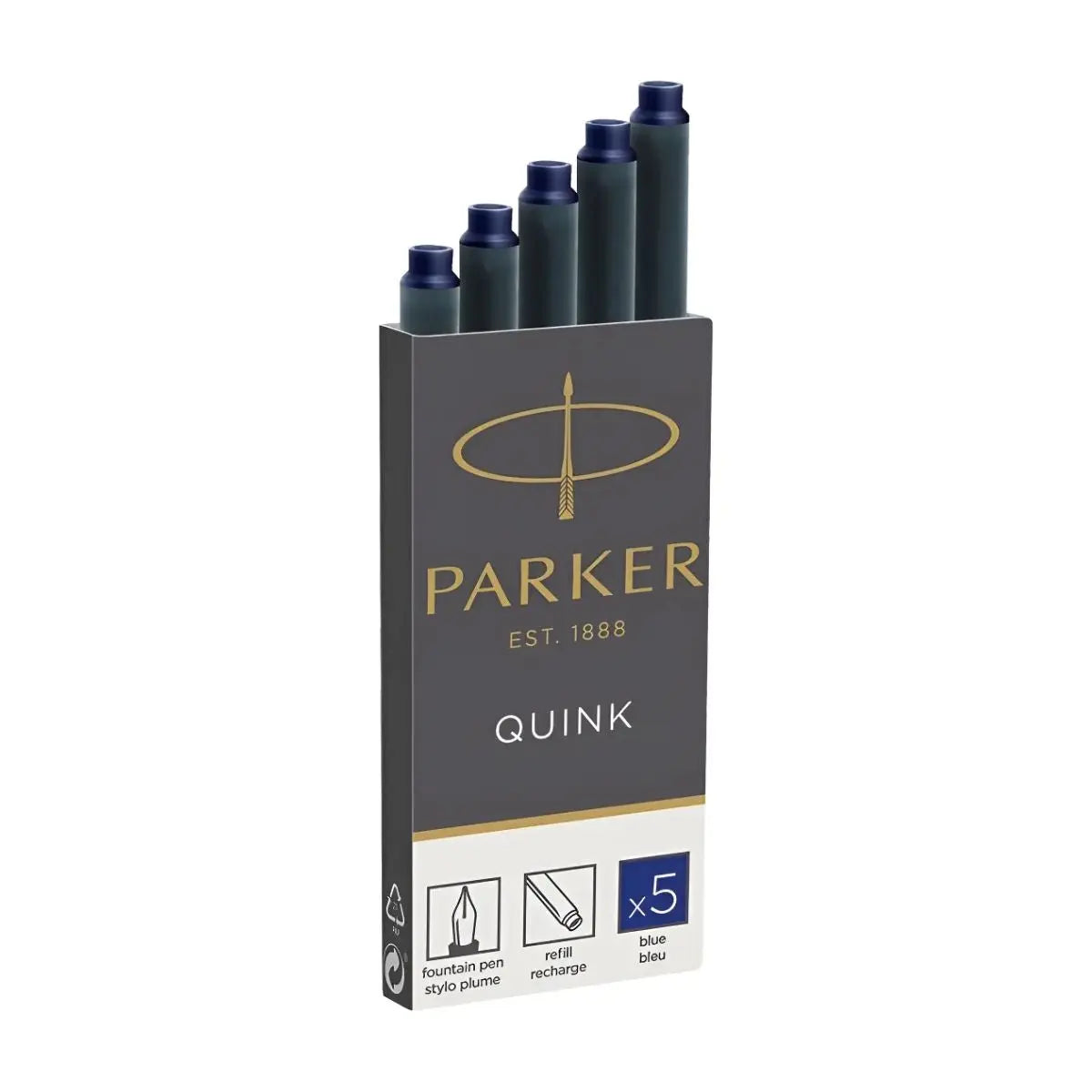 Cartucho Parker QINK PF Azul 5pzas - Parker - detalle
