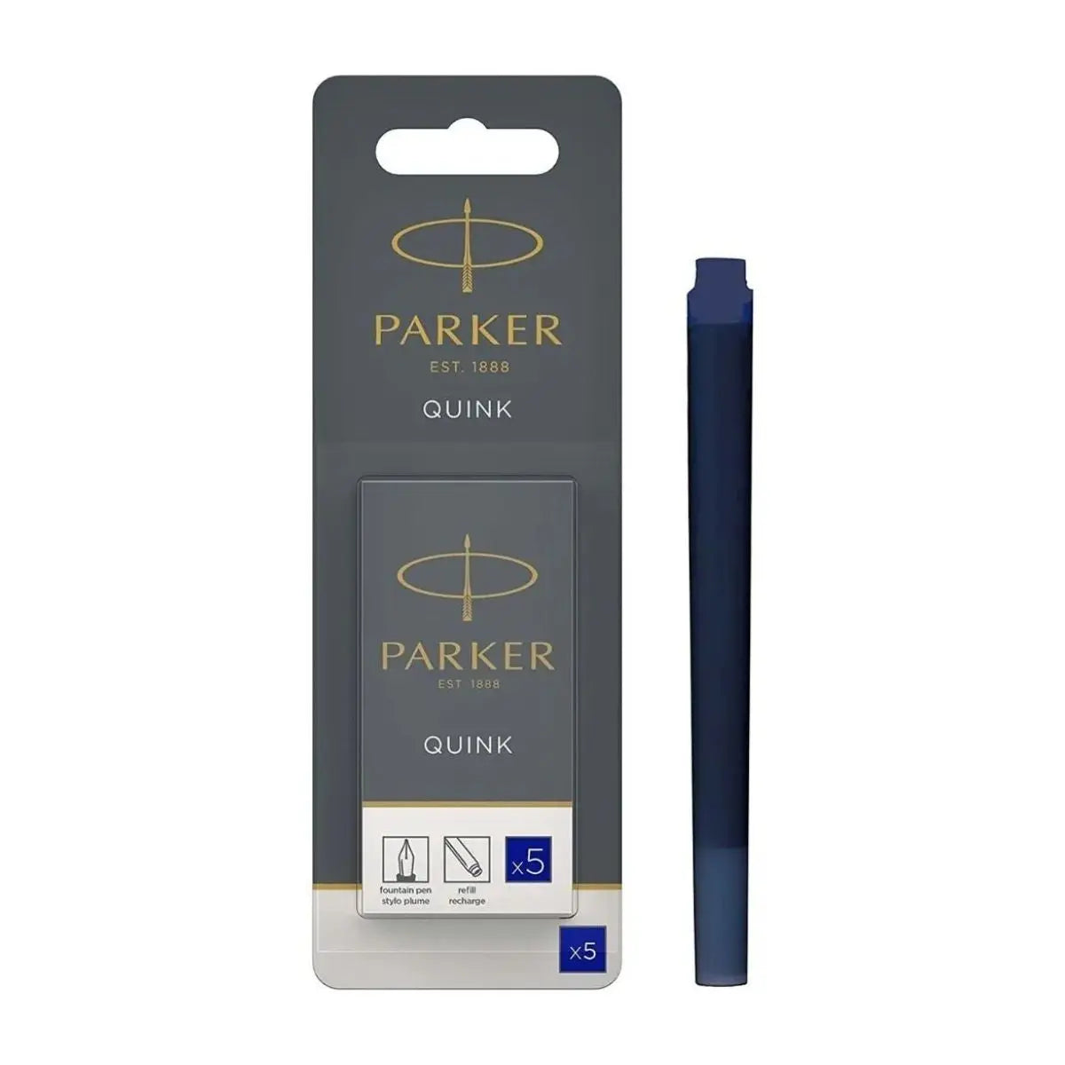 Cartucho Parker QINK PF Azul 5pzas - Parker - vista trasera