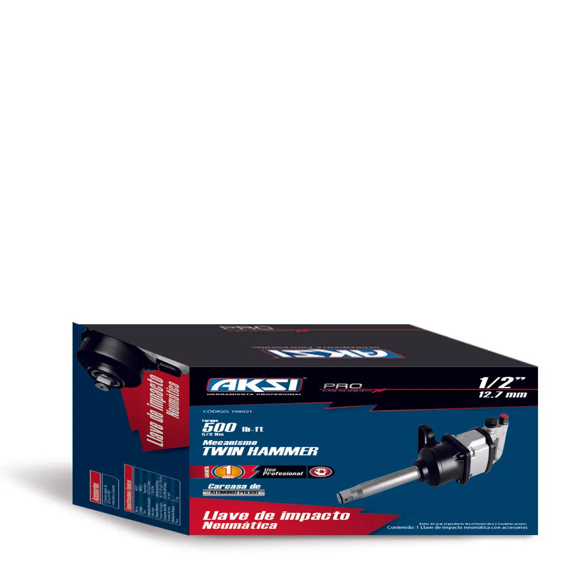 Llave neumática de impacto grande 1" - PRO AKSI - Aksi - vista lateral