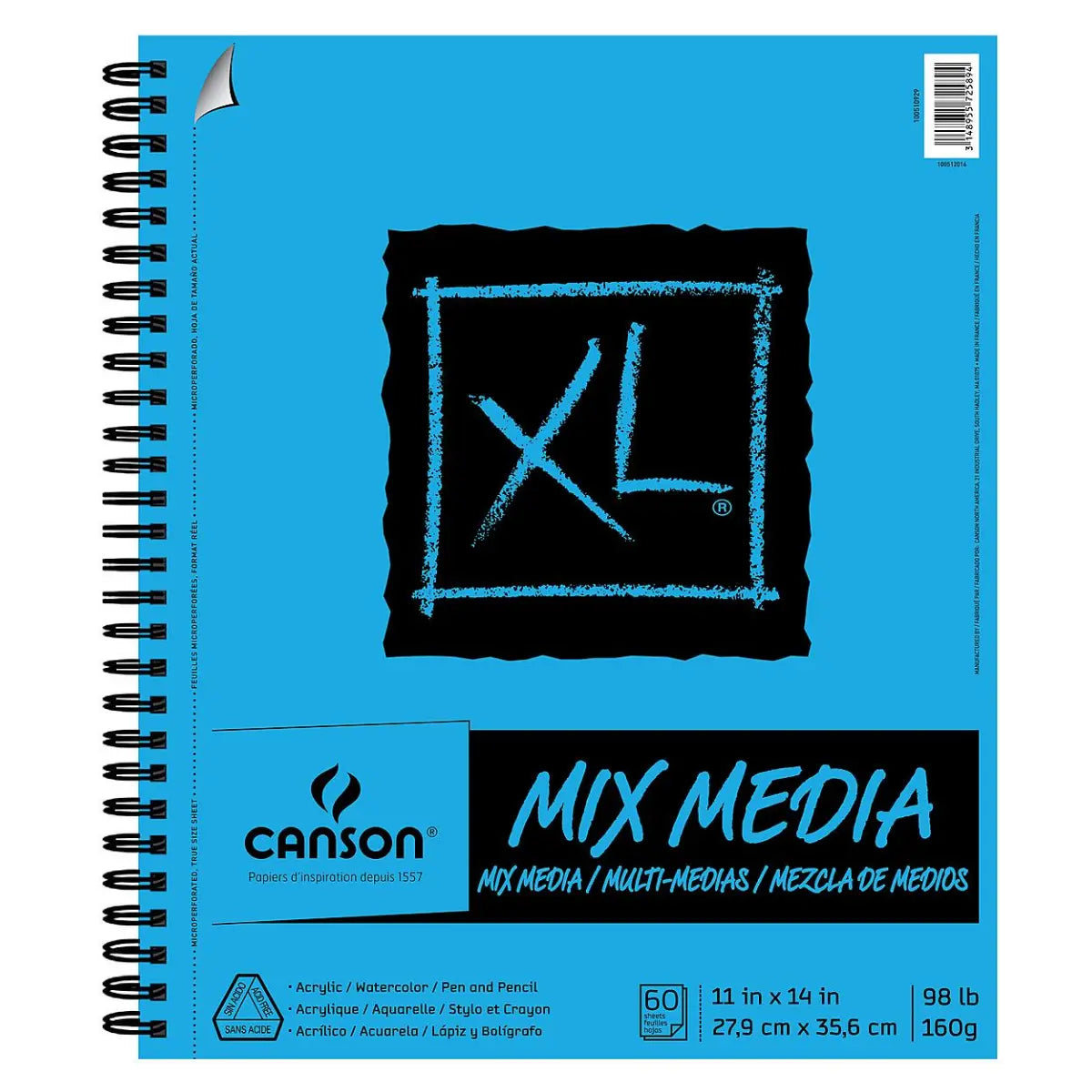 Cuaderno Block Canson Xl Mix Media Album Dibujo 27.9 X 35.6 - Canson - detalle