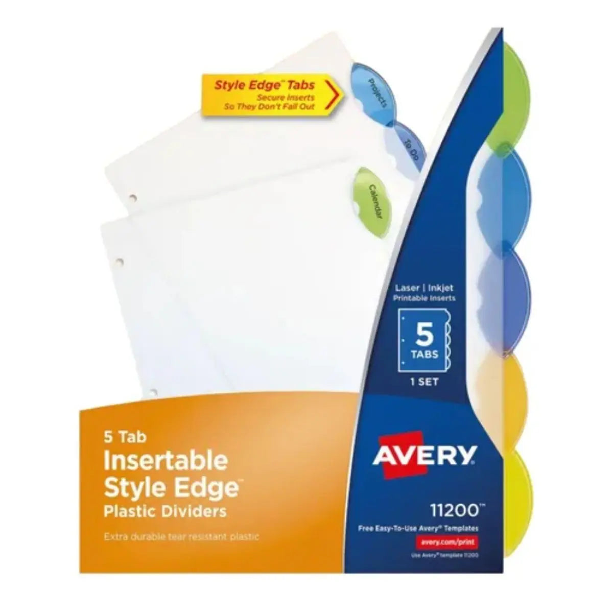 Separador De Plastico Avery 11200 Pestañas Ovaladas - Avery - empaque