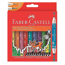 Plumones Gruesos Faber Castell Doble Punta 10 Pz - Faber Castell - accesorios