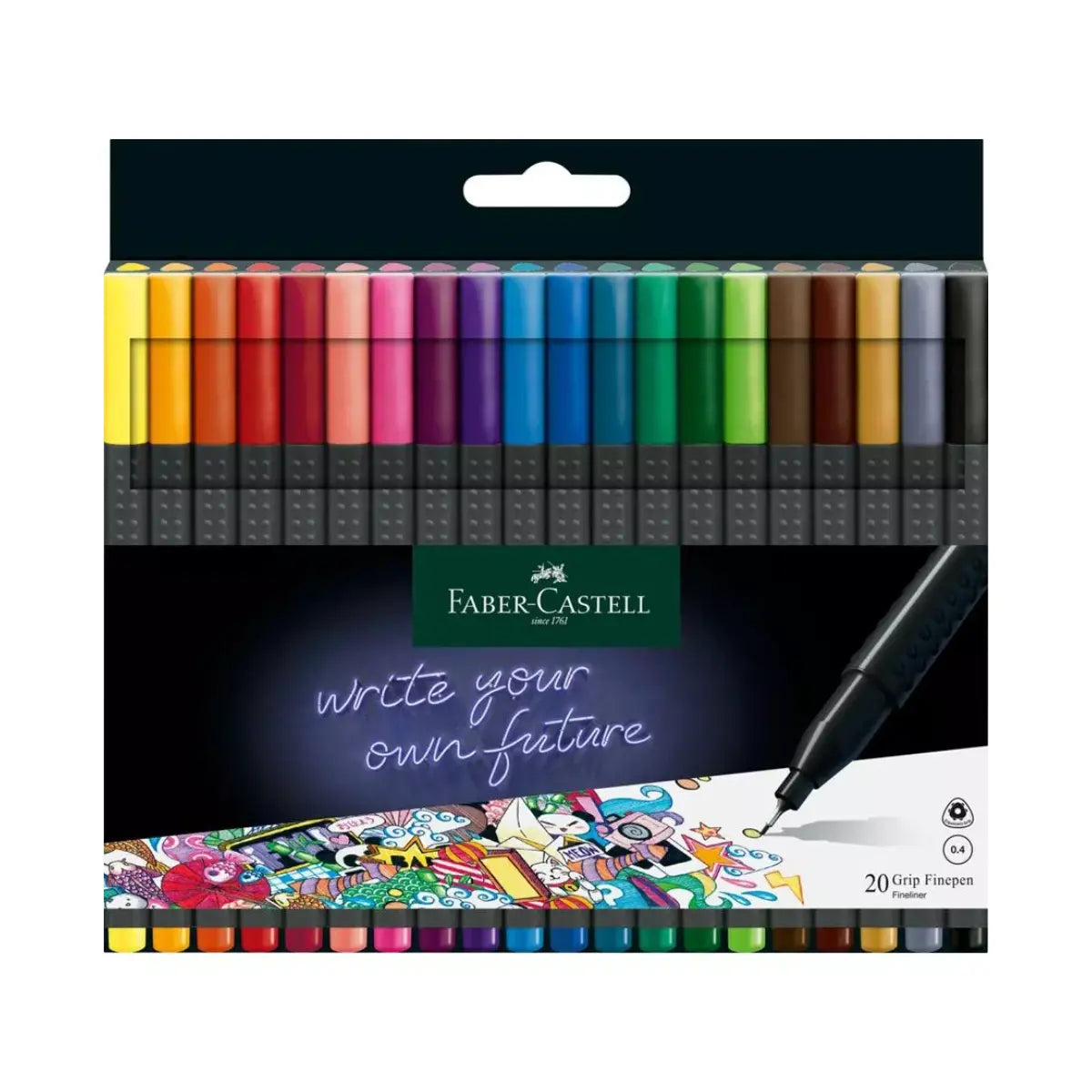 Faber-Castell Grip Finepen (Wallet of 20) - Faber Castell - vista trasera
