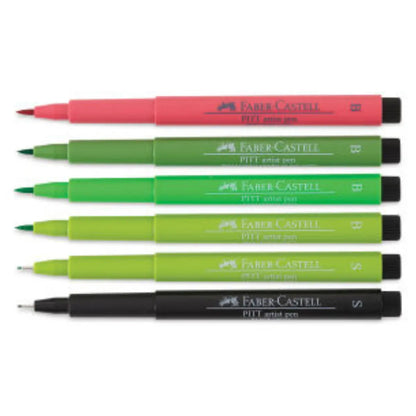 Rotuladores Tonos Verde Faber Castell Profesionales 6 Pz - Faber Castell