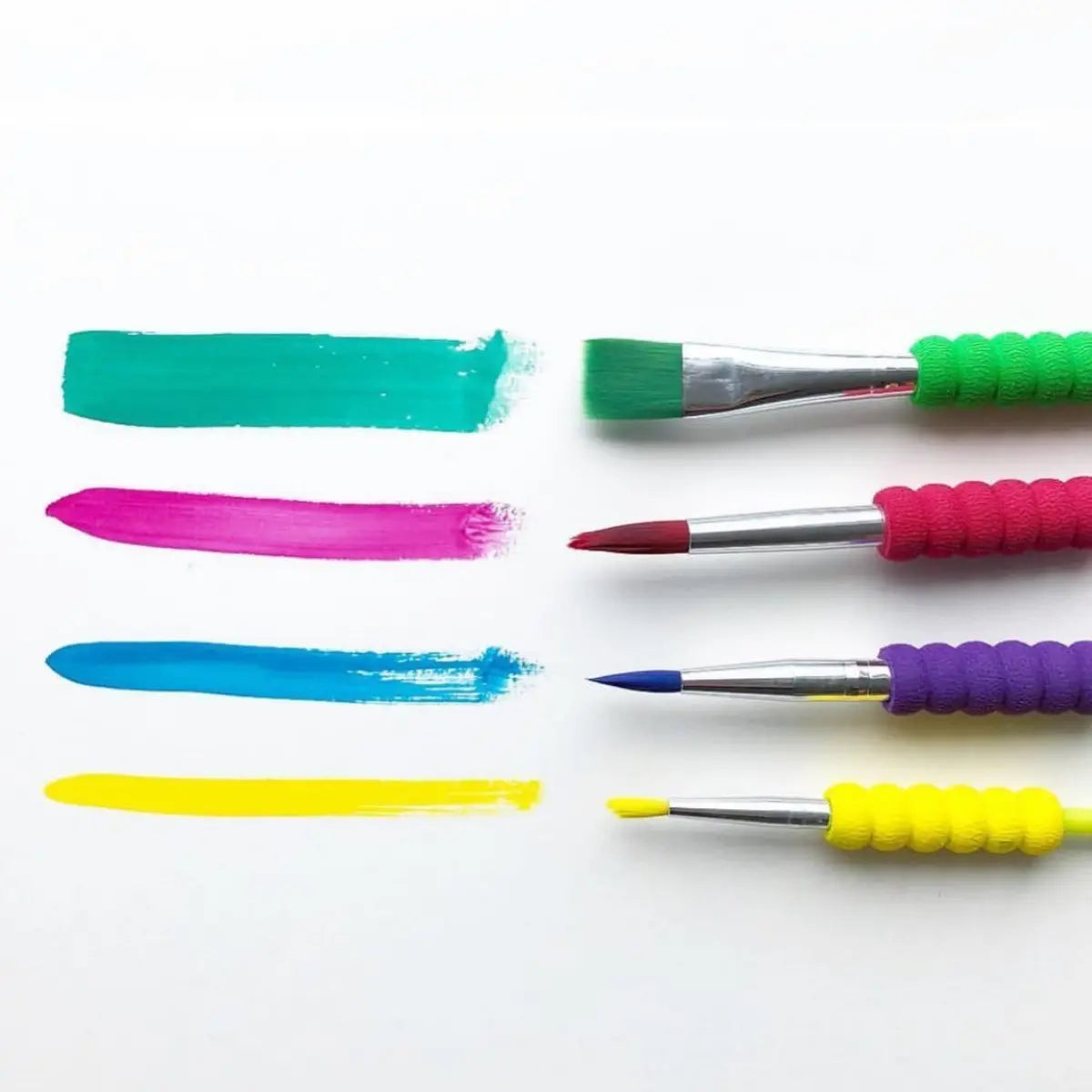 Pinceles Sintéticos Faber Castell Eva Agarre Grip 4 Pz - Faber Castell - detalle