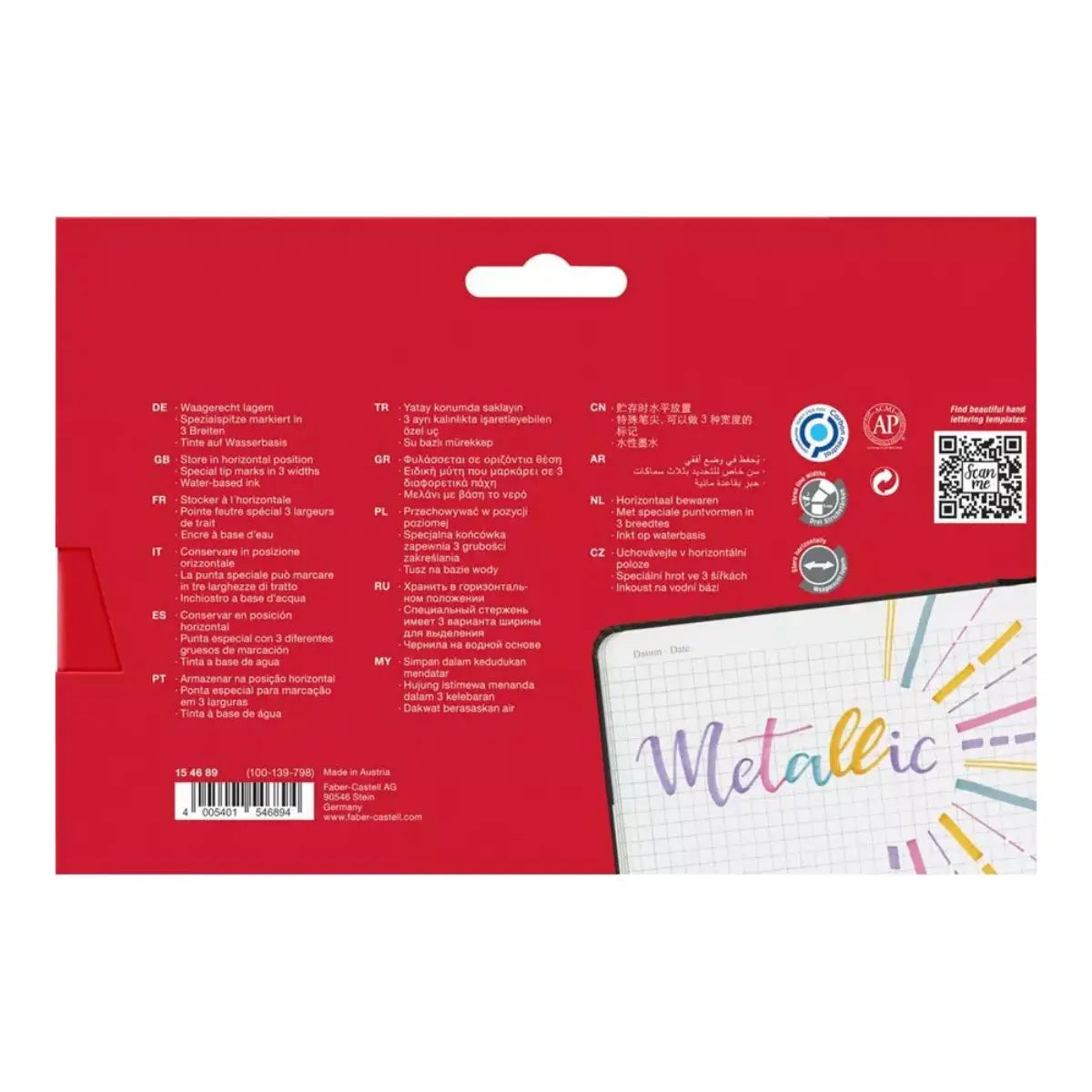 Marcador Efecto Metalico Faber Castell 8 Pz - FaberCastell - uso