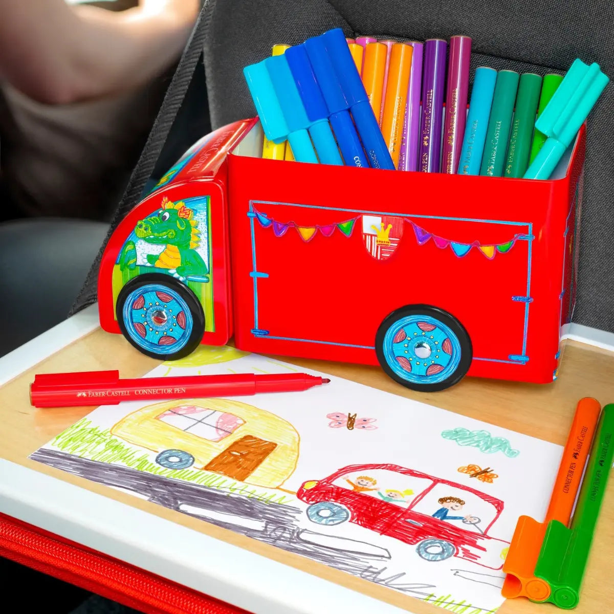 Plumones Faber Castell Estuche Camión 33 Pz - Faber Castell - uso
