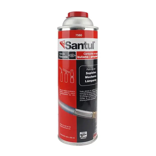 Cartucho gas butano válvula roscada - Santul - detalle