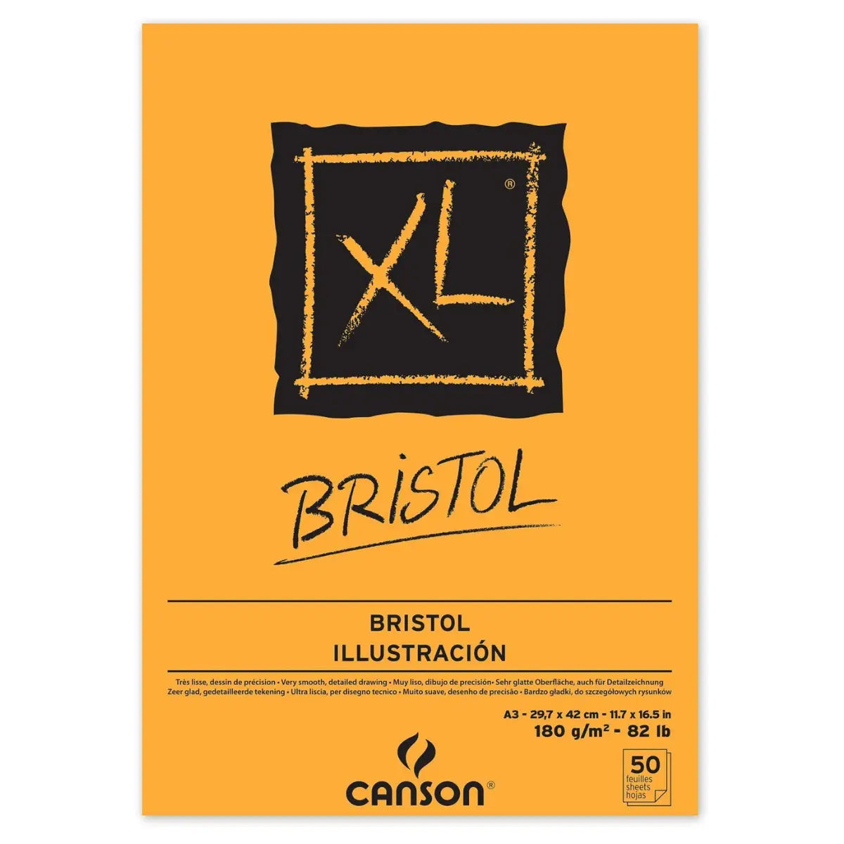 Cuaderno De Dibujo Satinado Canson Xl Bristol 29.7x42cm 50 Hojas - Canson - vista lateral