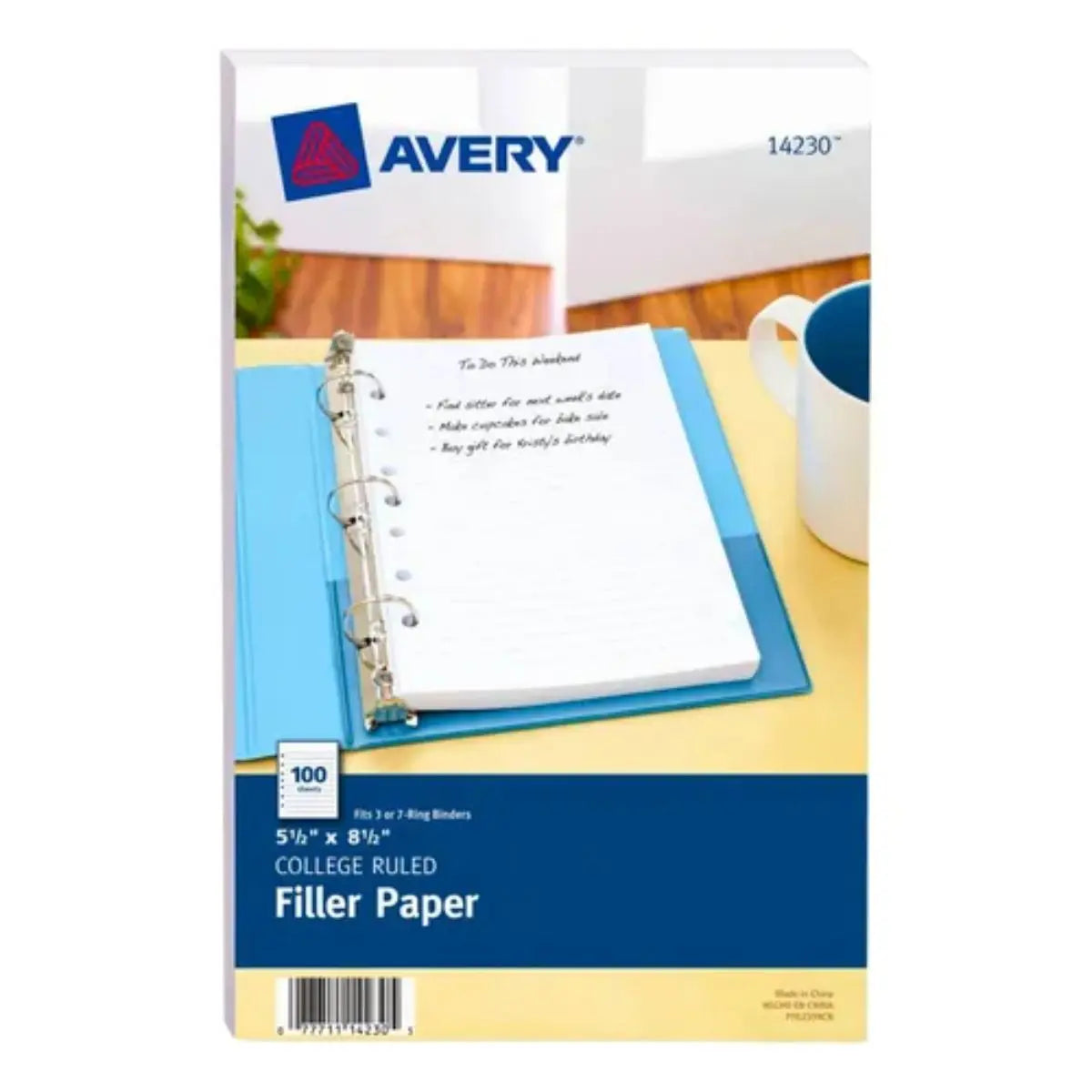Hojas carpeta esquela rayadas Avery - Avery - vista lateral