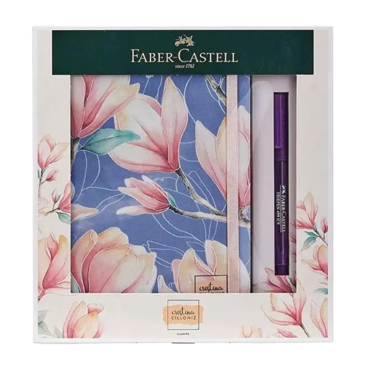 Libreta 160 hojas + Marcador Finepen Faber Castell Edición Cilloniz - Faber Castell - empaque