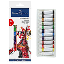 Faber-Castell Starter Kit - Acrylic Colours (Pack of 12) - Faber Castell