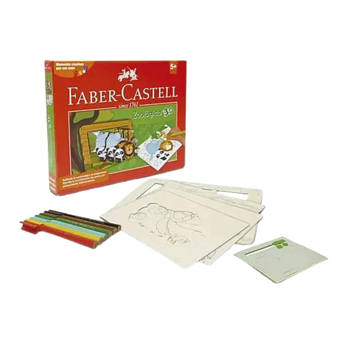 Marcadores Lavable Faber Castell Creativo Zoológico 3D 6 Pz - Faber Castell - empaque