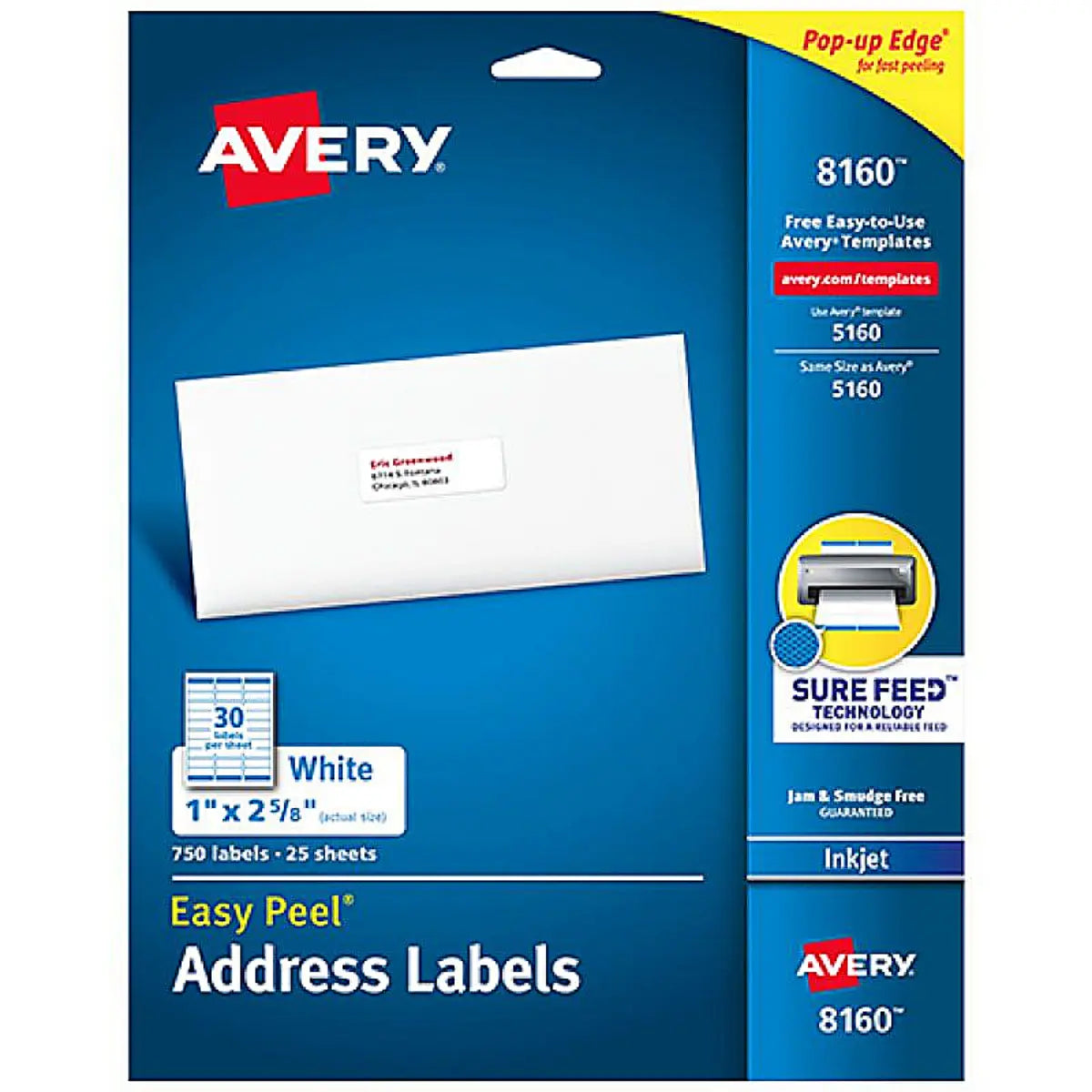 Etiquetas Separa Facil Blancas 2.5x6.7 Cm 1 Paquete Avery - Avery