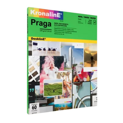 60 Hojas Papel Recubierto Arte Praga Mate Kronaline Art573 - Kronaline - vista lateral