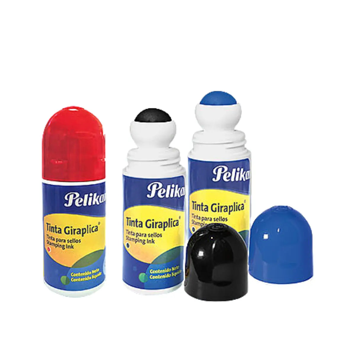 Tinta Sellos Roll On Giraplica Pelikan 60ml Elegir Color Negro - Pelikan - vista trasera