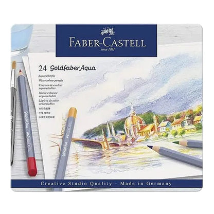 Lápices de Colores Acuarelables Faber Castell Profesional Goldfaber Aqua 24 Pz - Faber Castell - accesorios
