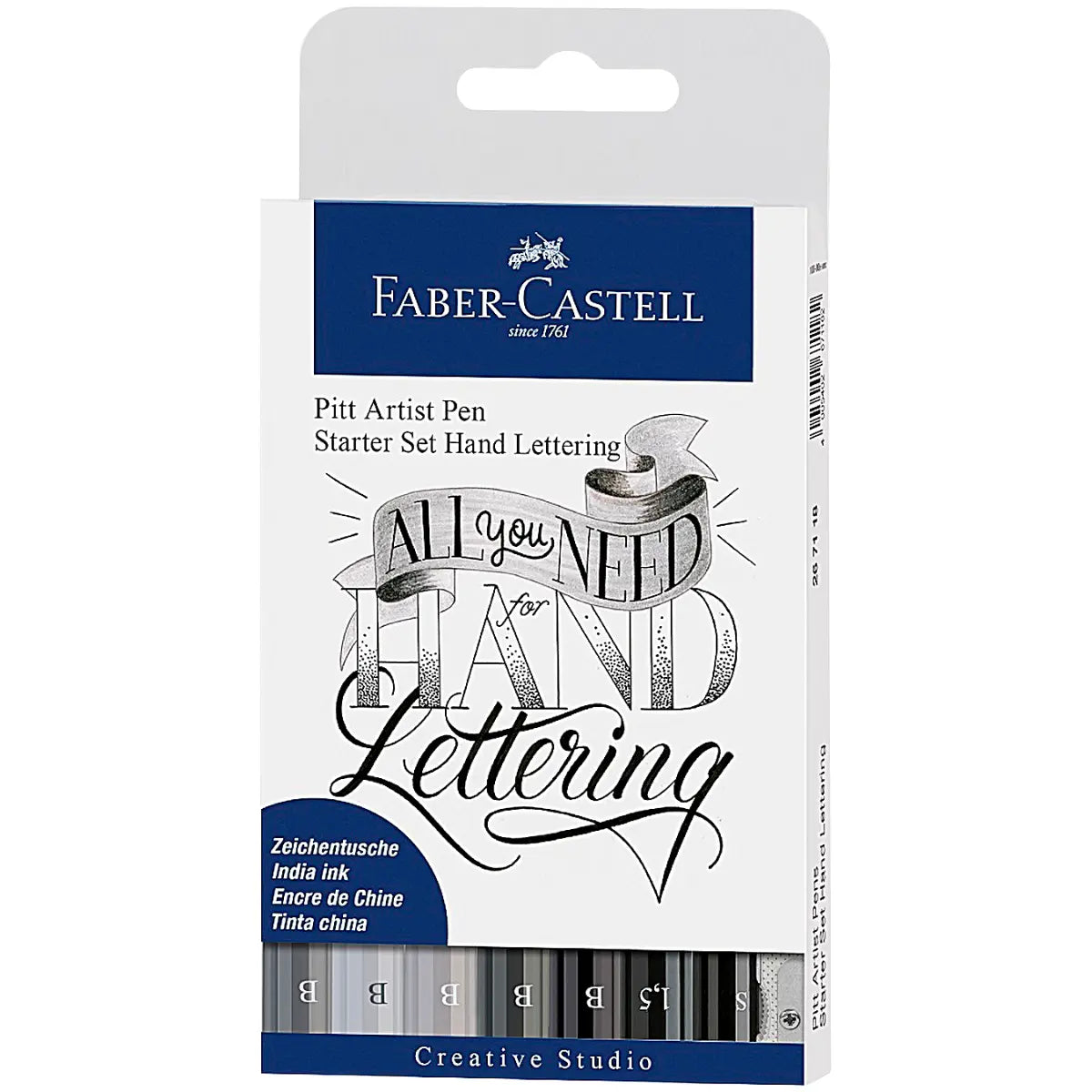 Faber-Castell Pitt Artist Pen Hand Lettering For Beginners Set - Hand Lettering 101 with 7 Pitt Lettering Pens - Faber Castell - detalle