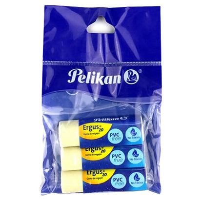 Gomas Borrador Migajón Ergus20 Pelikan 3 Piezas - Pelikan - accesorios