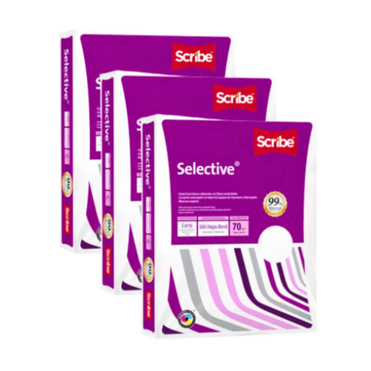 Papel Bond 1500 Hojas Scribe Selective Blanco Carta - Scribe - vista lateral