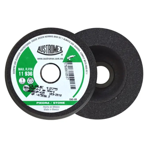 4 Copa abrasiva tipo R.T.11 grano 80 de 80 x 45 x M14-2 mm Austromex - Austrodiam