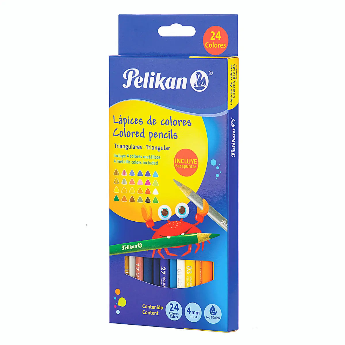 Lápices de Colores Triangular 4mm Pelikan 24 Piezas - Pelikan
