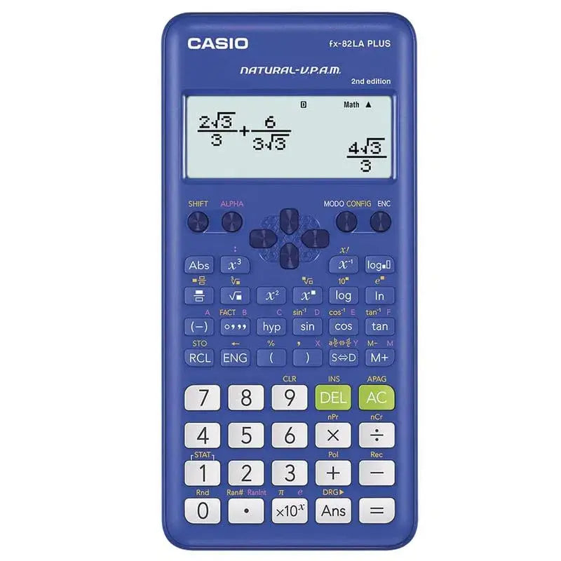 Calculadora Científica Casio Fx-82la Plus2 252 Funciones Elegir Color Azul - Casio