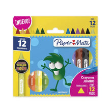 Crayones Jumbo Triangulares Paper Mate Extra Grueso 12 Piezas - Papermate