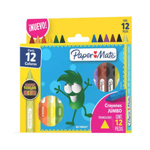 Crayones Jumbo Triangulares Paper Mate Extra Grueso 12 Piezas - Papermate - detalle