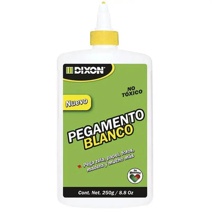 Pegamento Líquido Blanco Adhesivo Escolar Dixon 250g 1 Pieza - ADHES - vista lateral