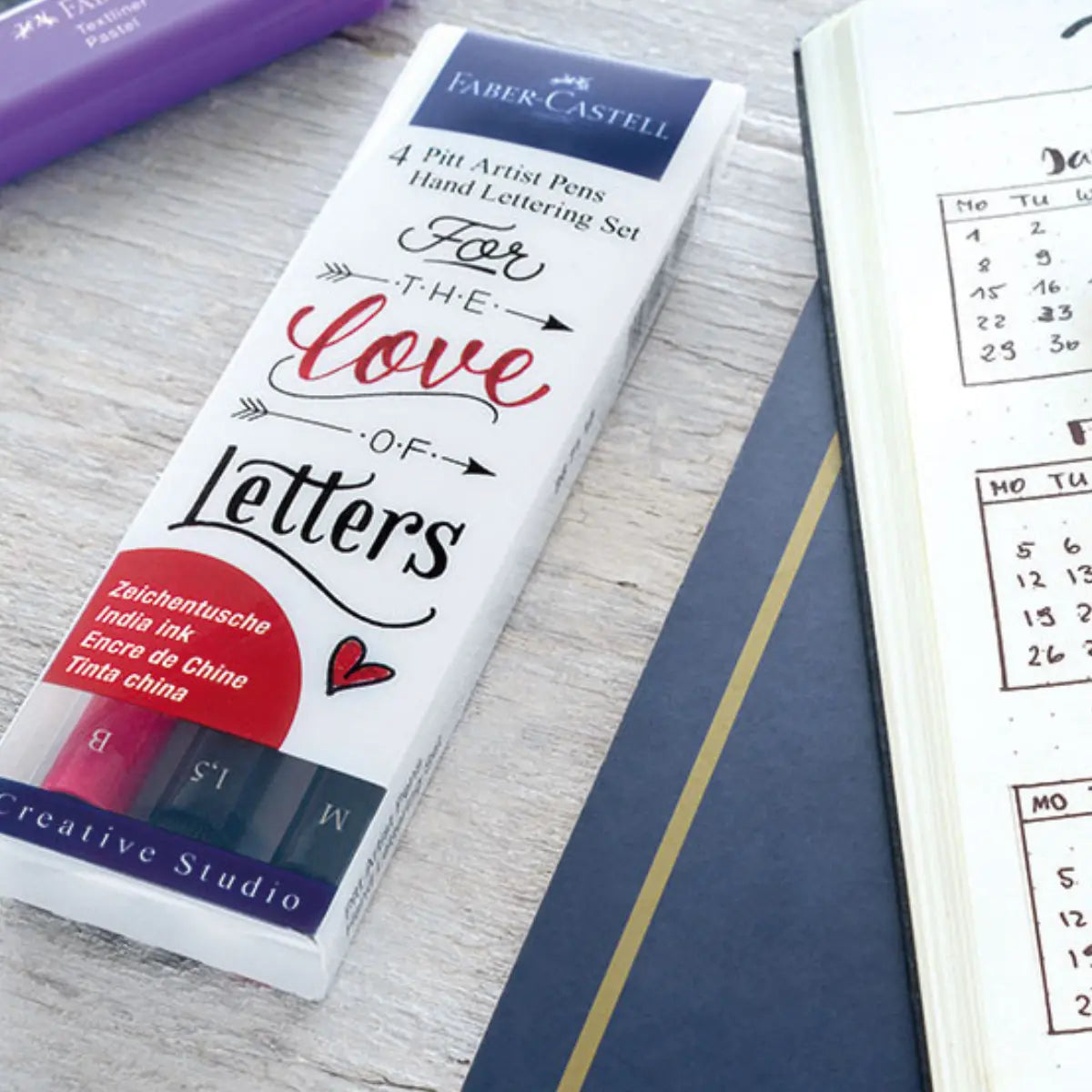 Rotuladores Negro/Rojo Faber Castell Profesionales 4 Pz - Faber Castell - vista trasera