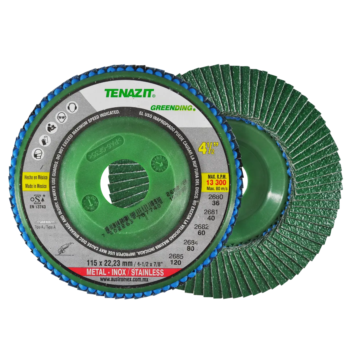 Disco Iam Ecologico 115x22.23mm Grano 36 Tenazit - Austrodiam