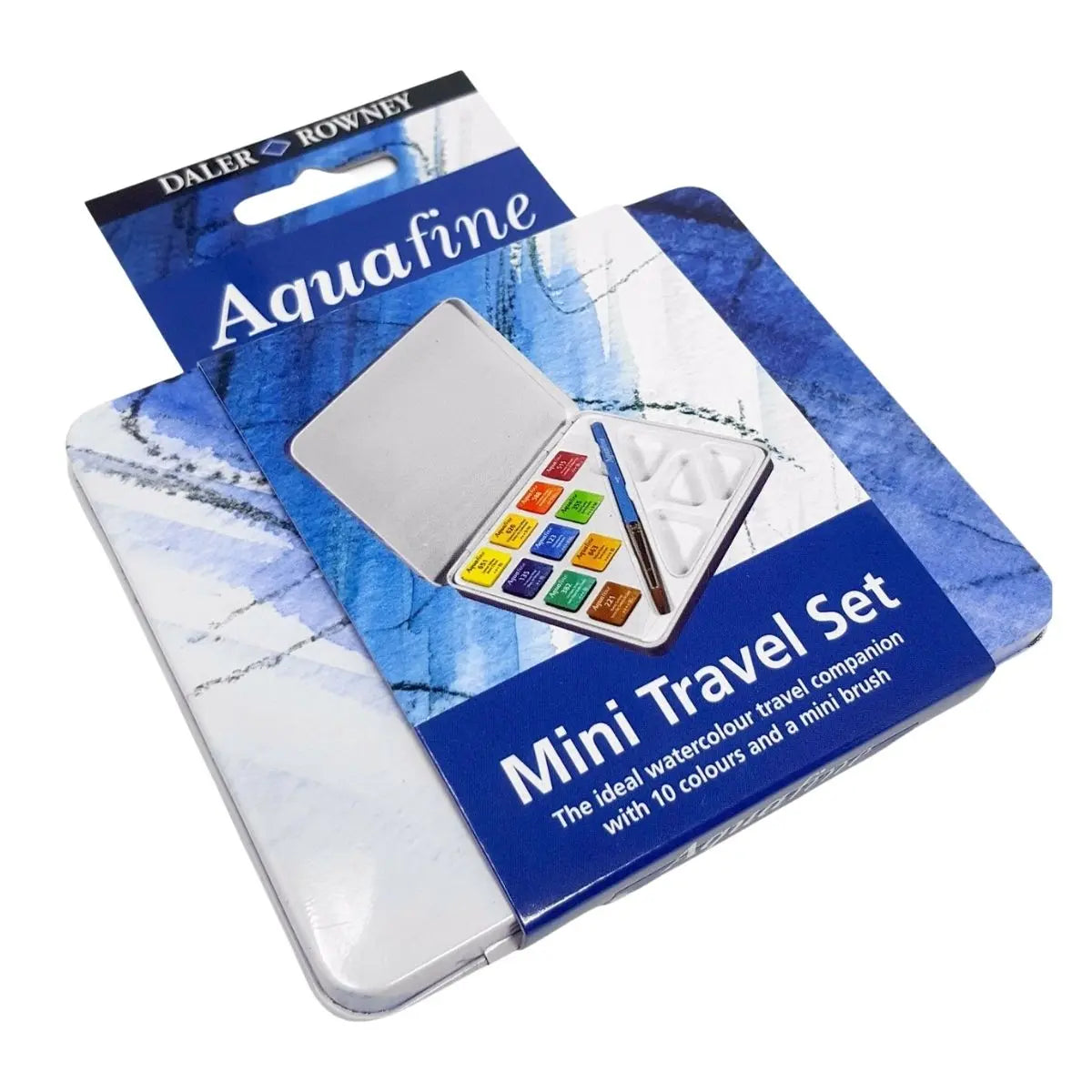 Set 10 Acuarelas Daler Rowney Aquafine Pastilla Estuche Mini - daler rowney - detalle