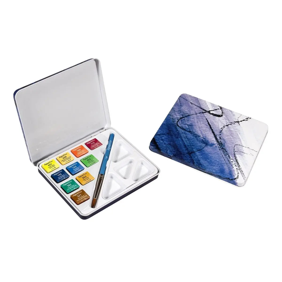 Set 10 Acuarelas Daler Rowney Aquafine Pastilla Estuche Mini - daler rowney - empaque