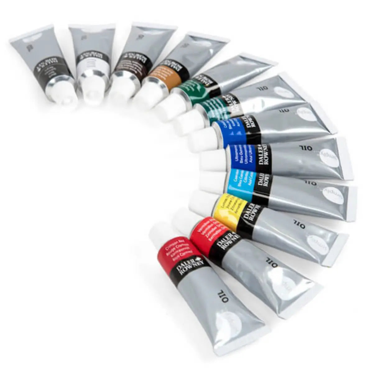 Set 12 Pinturas Óleo Tubo Estuche Daler Rowney Simply 12ml - daler rowney - empaque