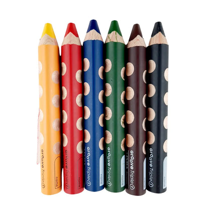 Lápices De Colores Acuarelable Lyra Groove Triple One Set 6 Piezas - lyra