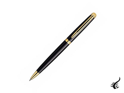 Pluma Rollerball Waterman Hemisphere Laca Negra Adornos Oro - Waterman - empaque