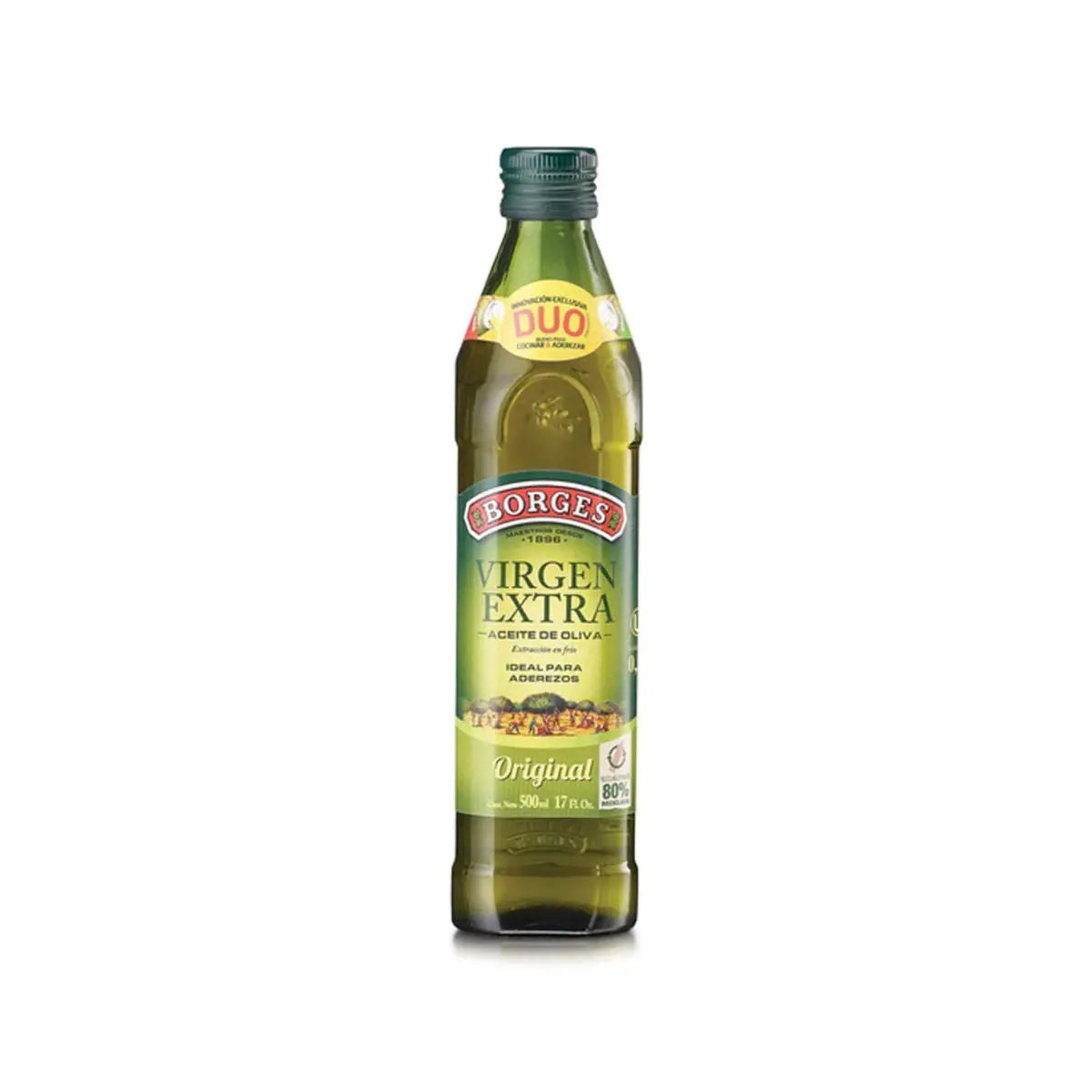 Aceite de Oliva Extra Virgen 500ml - borges - empaque
